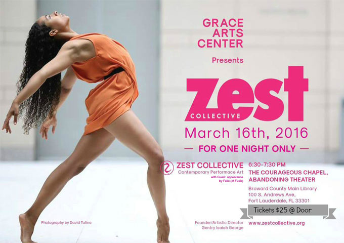 Grace Arts Center Presents The Zest Collective March 16, 2016 in Fort Lauderdale, Florida